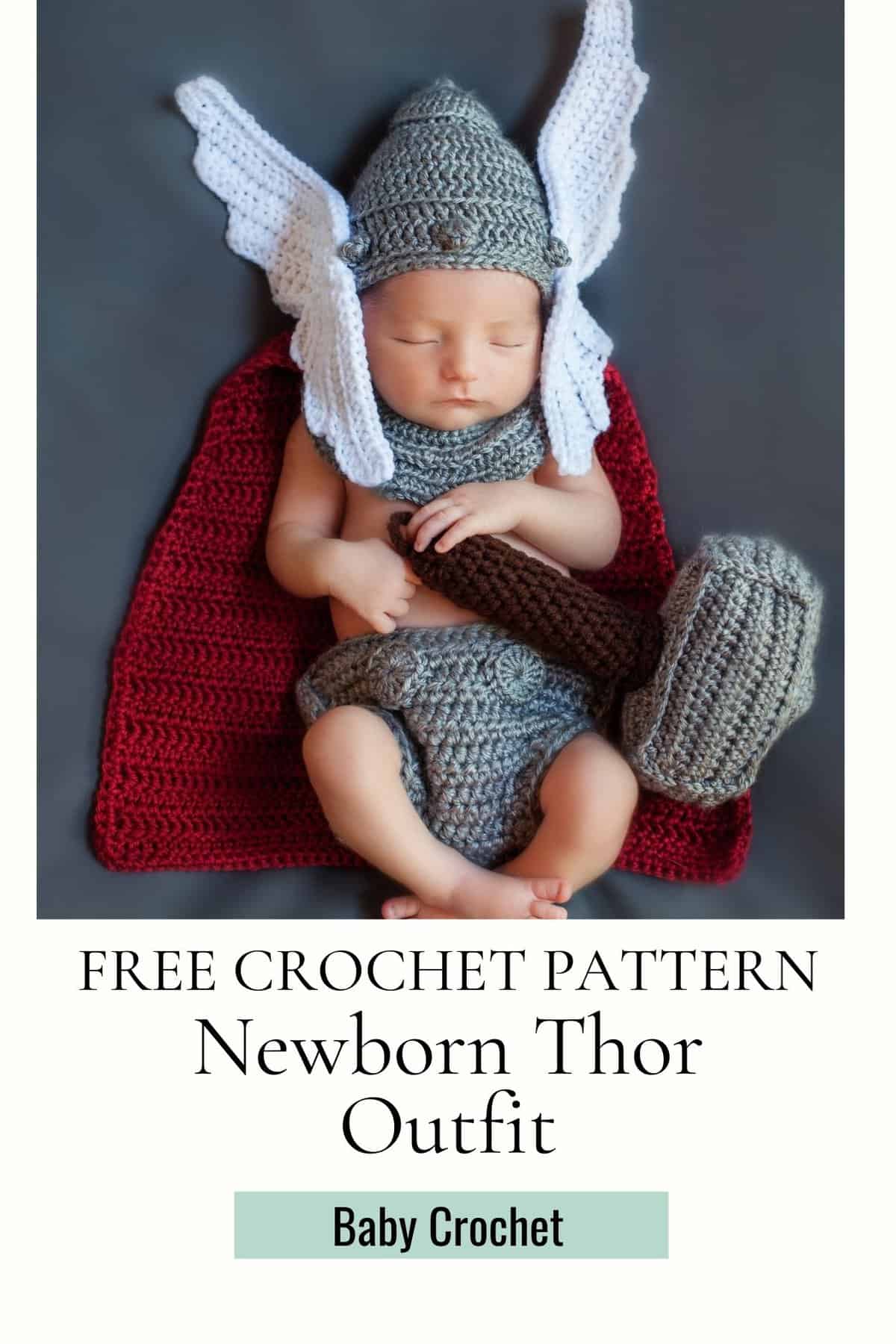 Newborn Thor Crochet Outfit - Free Pattern - Briana K Designs