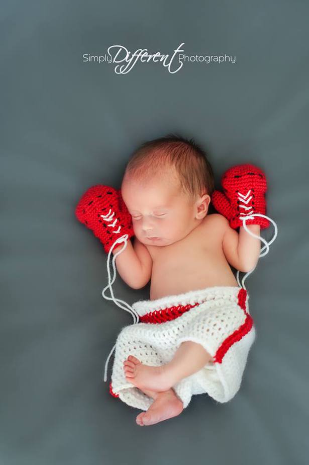Boxer Baby Crochet Outfit by Briana K Designs