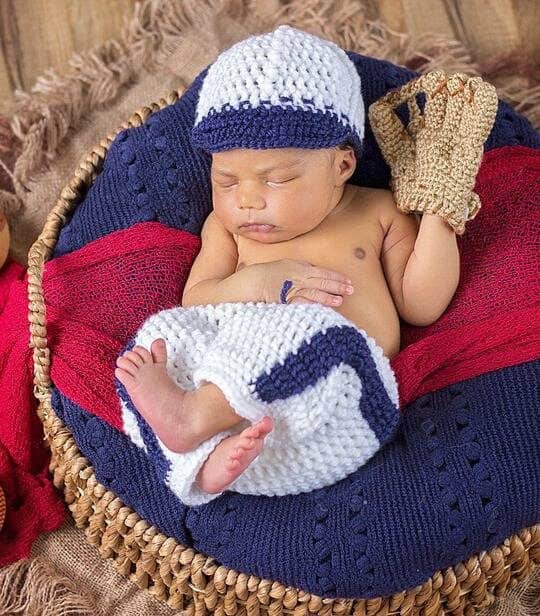 Baseball Newborn Crochet Outfit by Briana K Designs