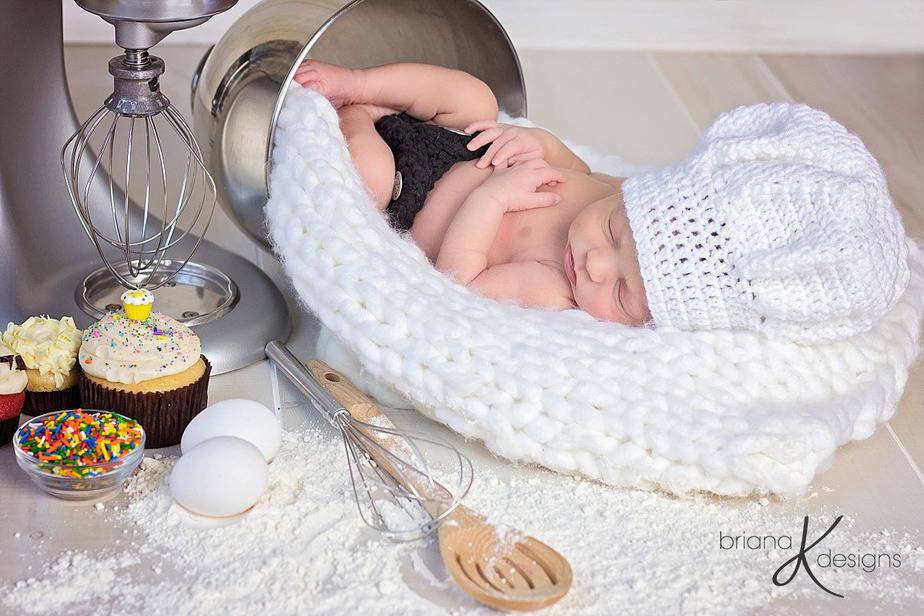 Newborn Chef Crochet Outfit by Briana K Designs