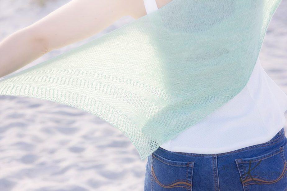 Light Summer Knit Shawl Wrap by Briana K Designs