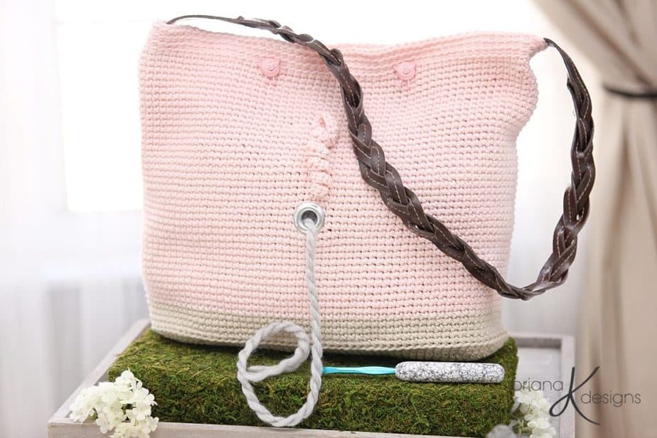 Pig Crochet Project Bag by Briana K Designs