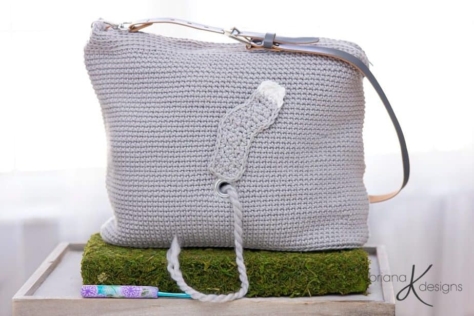 Cat Crochet Yarn Project Bag by Briana K Designs