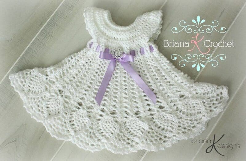 Vintage crochet best sale baby dress pattern