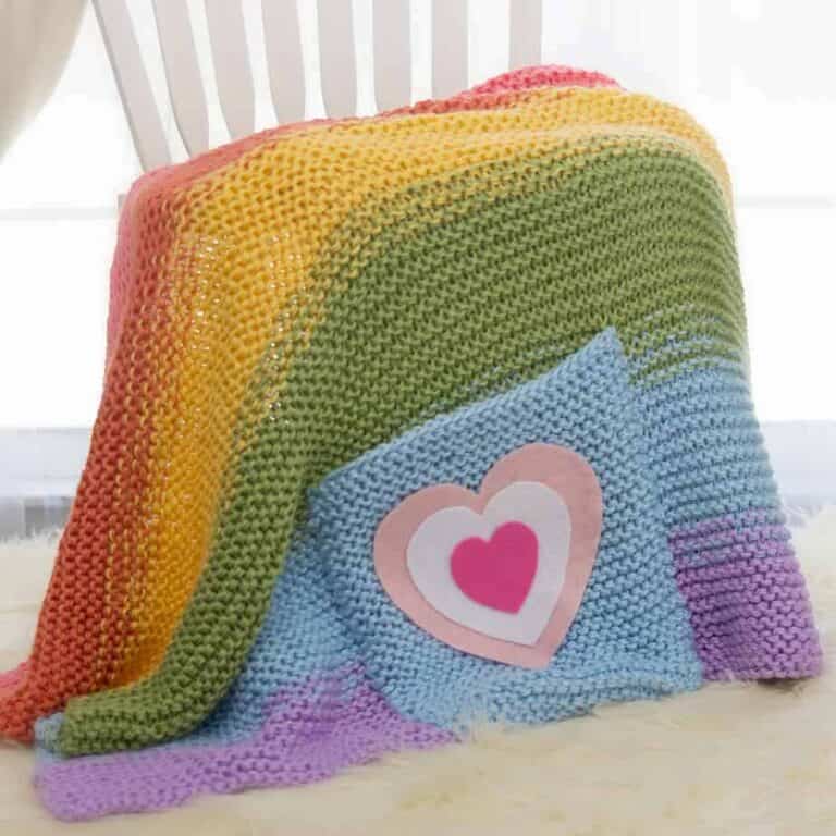 Rainbow Knit Blanket