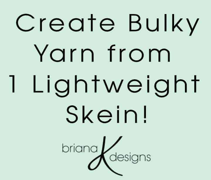 Bulky Yarn from 1 Lightweight Skein