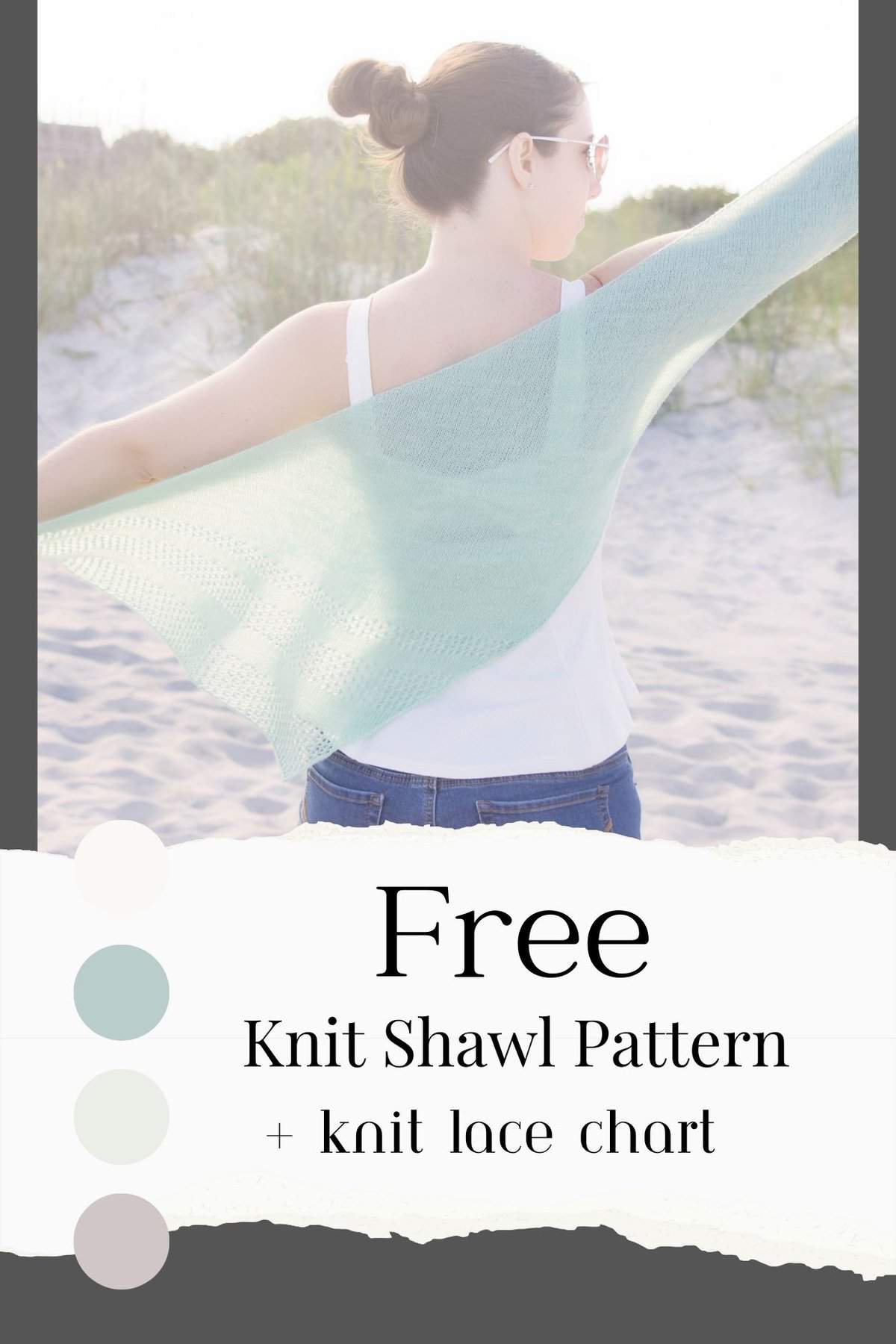 Light Summer Shawl Free Knit Pattern - With Knit Chart