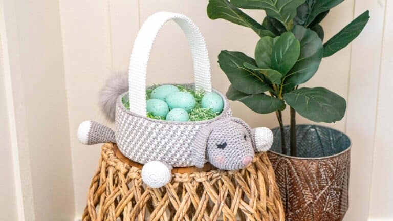 Bunny Easter Basket Crochet Pattern