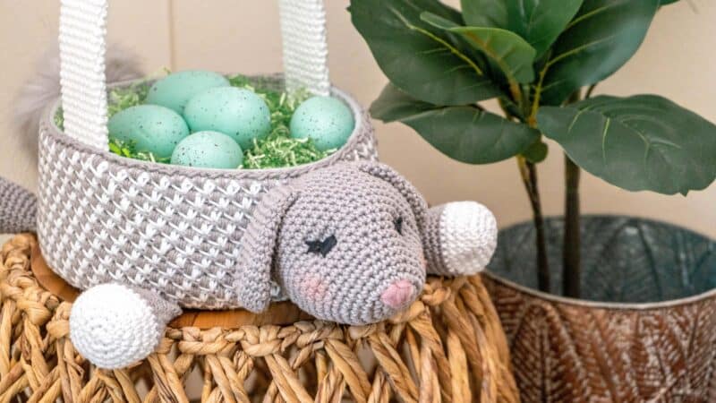 Bunny Easter Basket Crochet Pattern by Briana K Designs