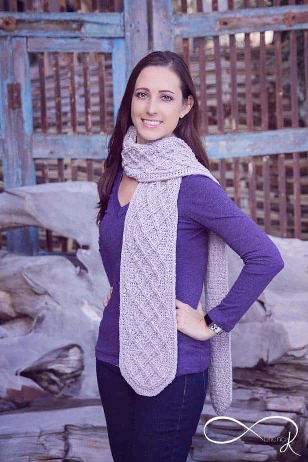 Infinity Crochet Cable Scarf