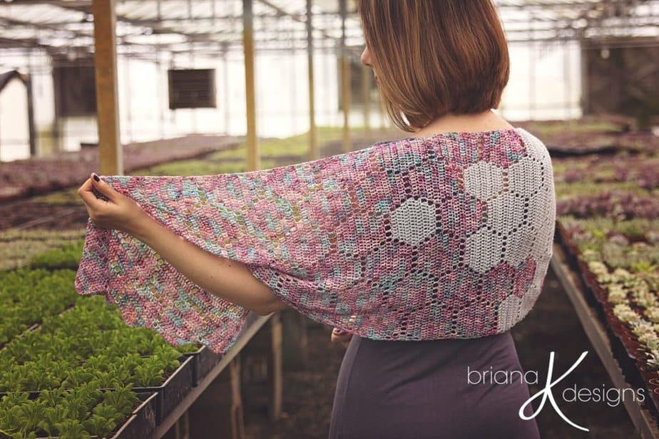 Modern Honeycomb Shawl Crochet