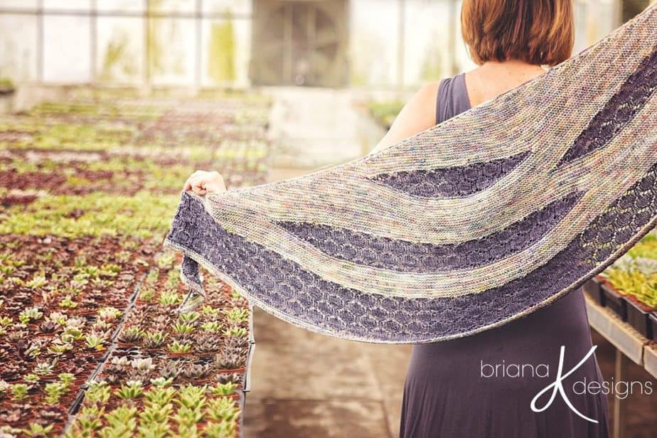 Modern Honeycomb Knit Shawl