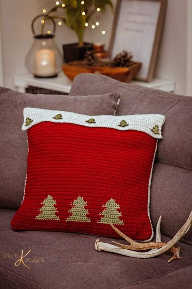 Farmhouse DIY Crochet Pillow Free Pattern