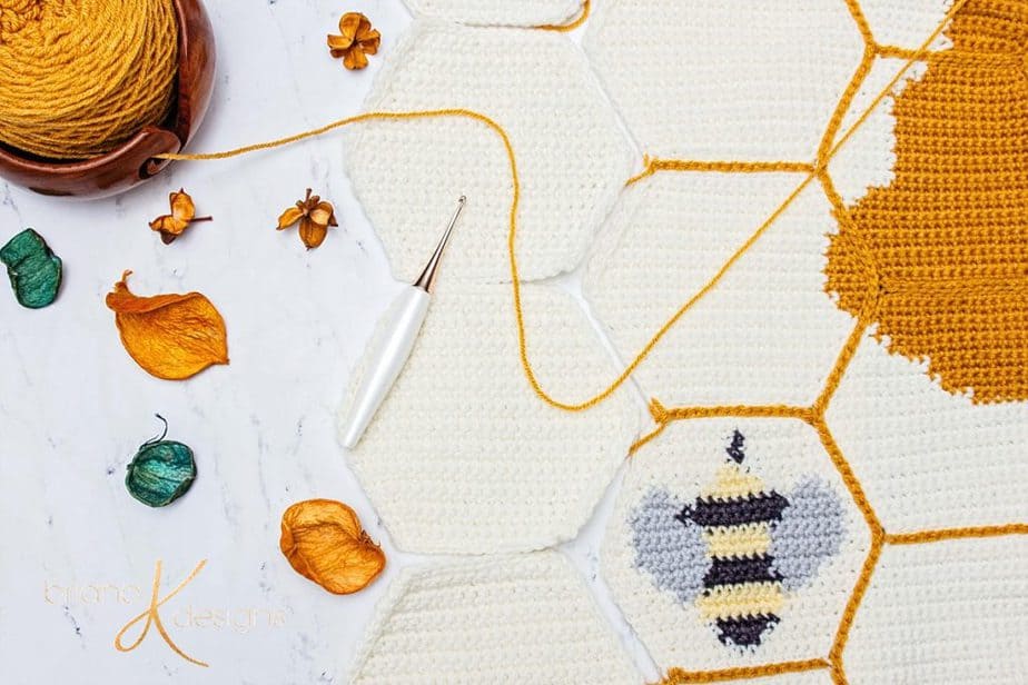 Buzzing Beehive Blanket Crochet Pattern by Briana K Designs
