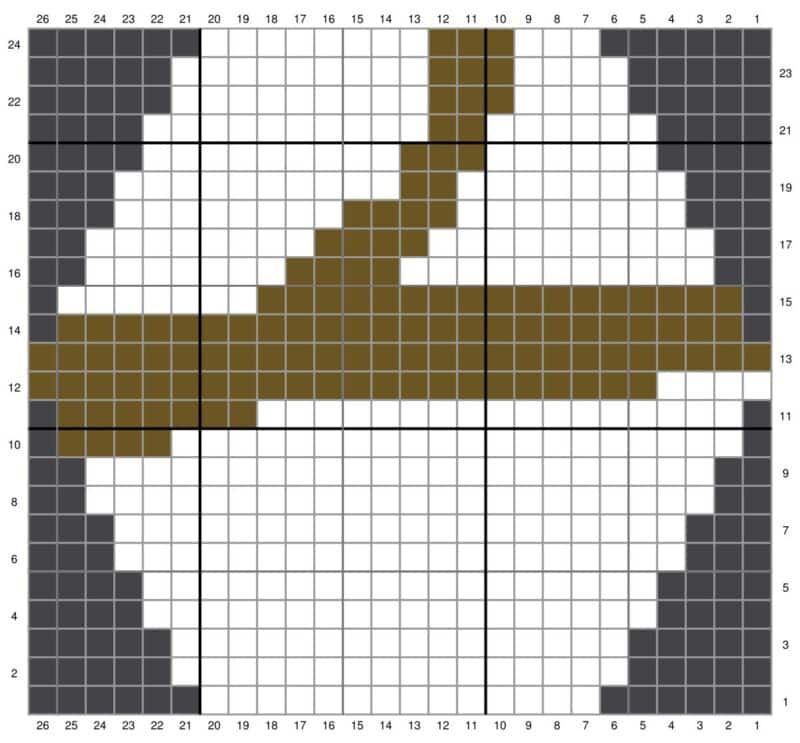 A digital nonogram puzzle with filled squares in a bee pattern on a grid.