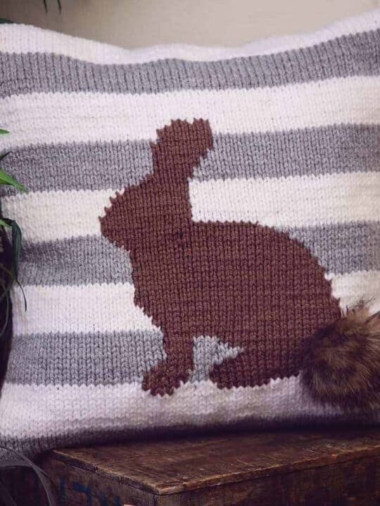 bunny knit pillow pattern
