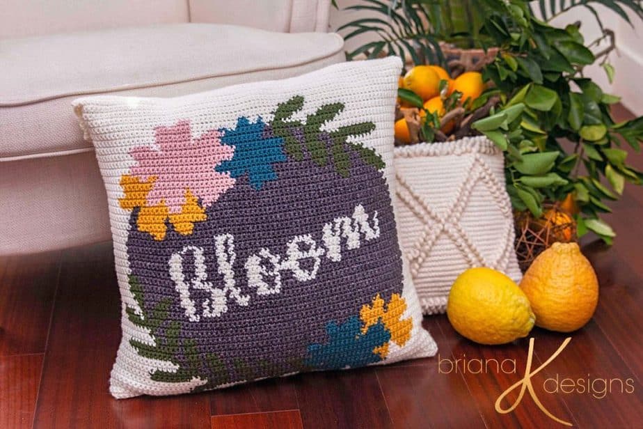Bloom Crochet Pillow Cover Pattern