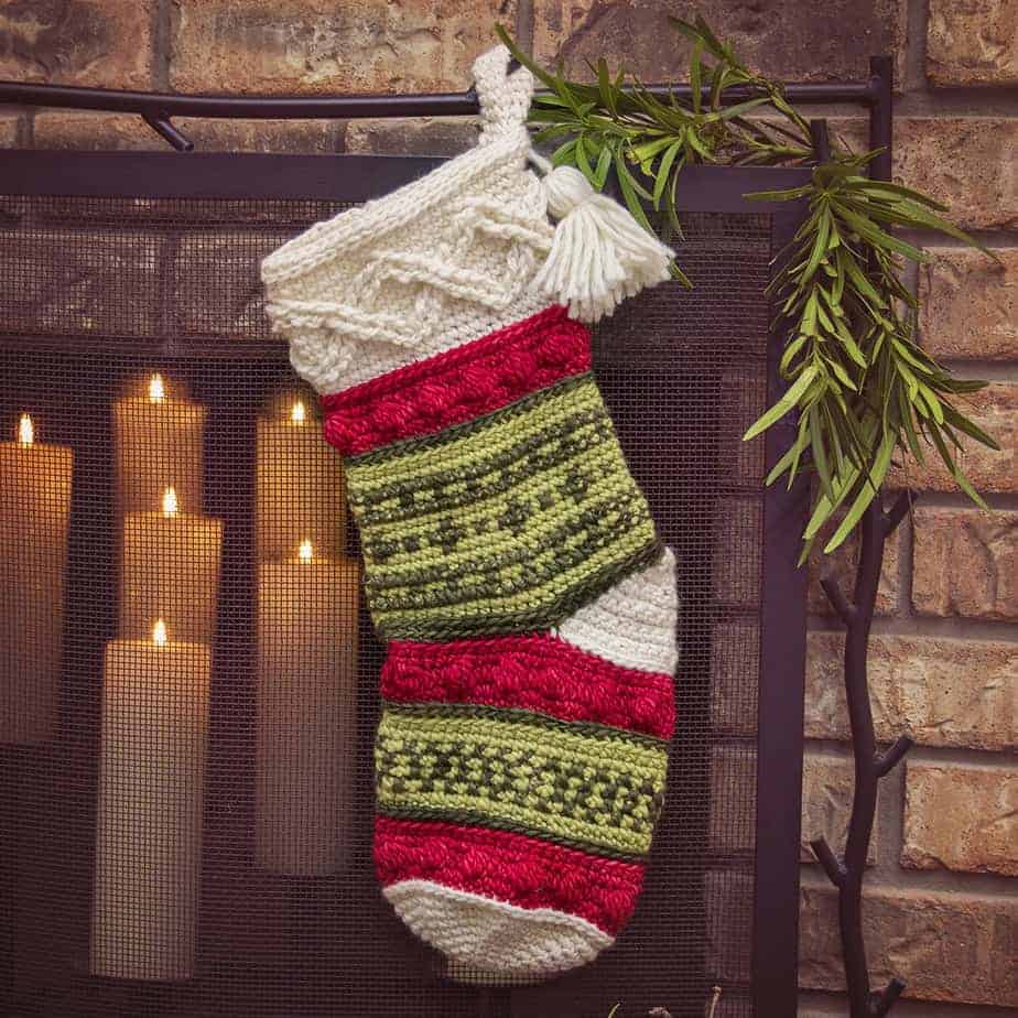 Infinity Crochet Christmas Stocking Pattern