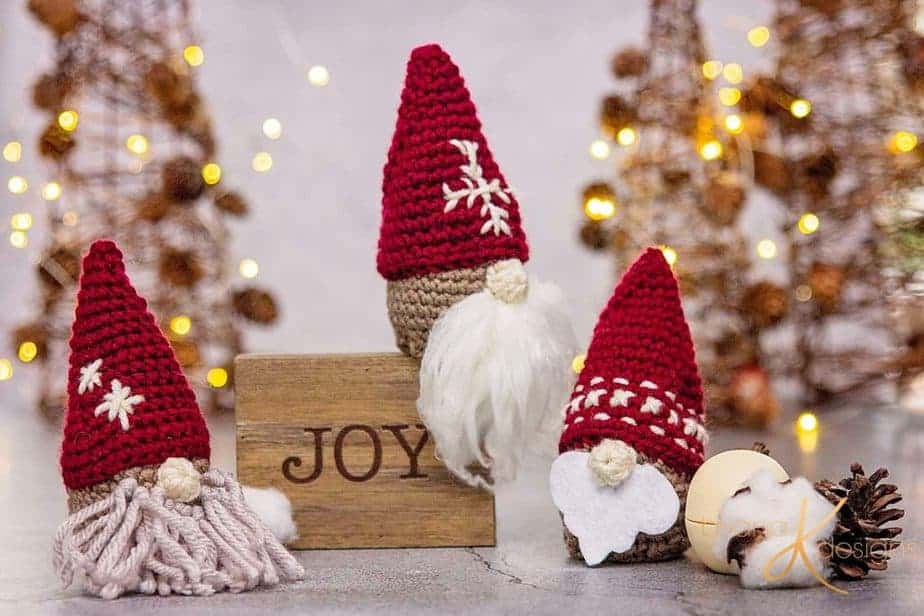 Crochet Gnome Pattern Gift Ornaments