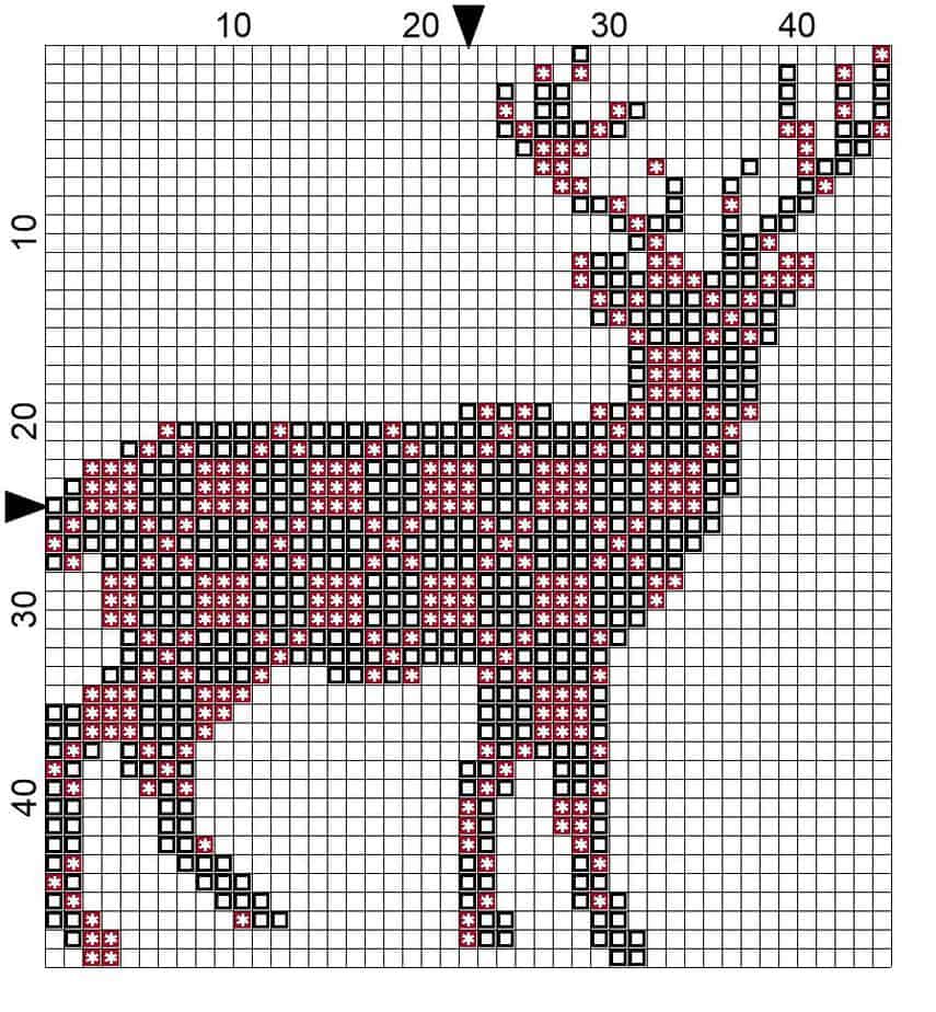Deer Plaid Ornament Blocks and Symbols