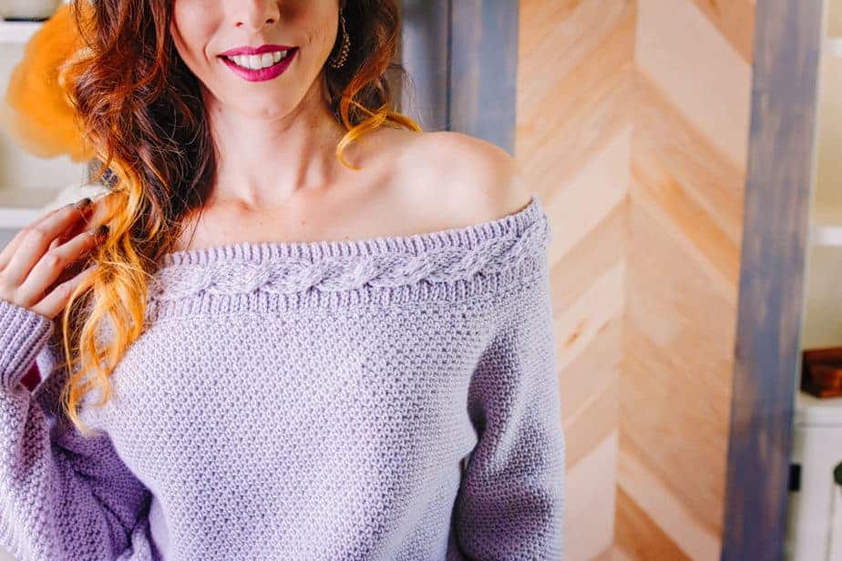Valencia Infinity Crochet Cable Sweater by Briana K Designs