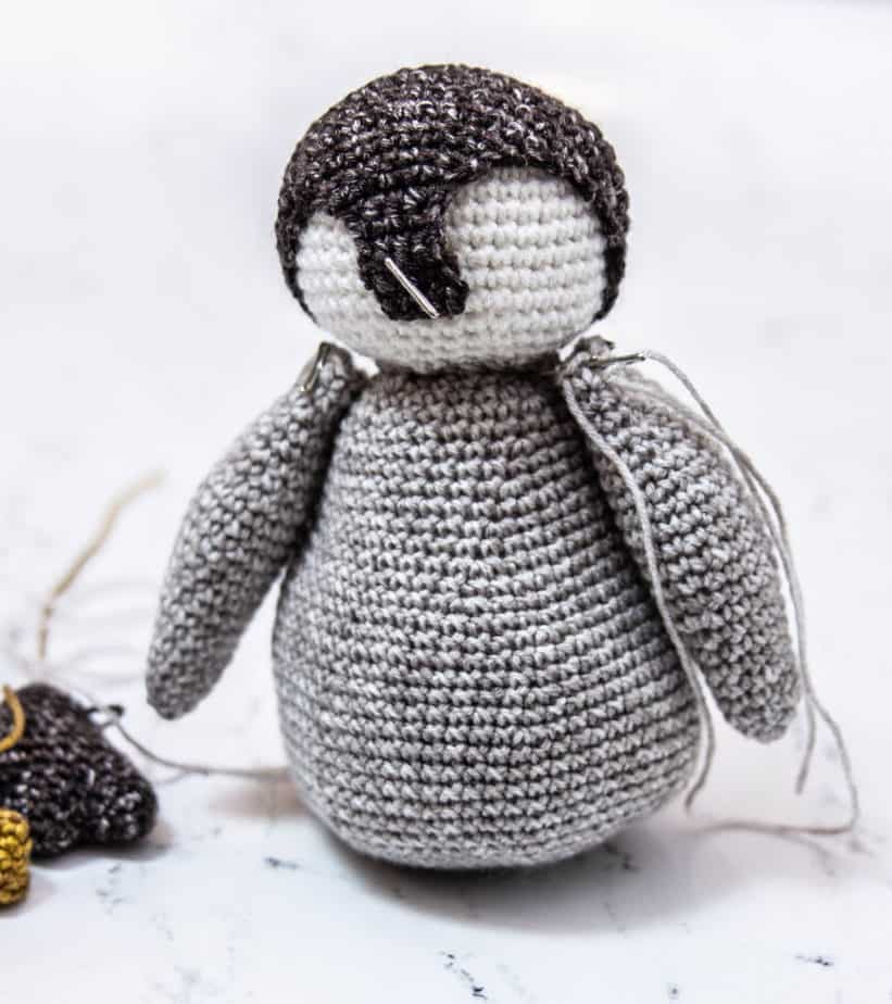 Como fazer crochê um pinguim