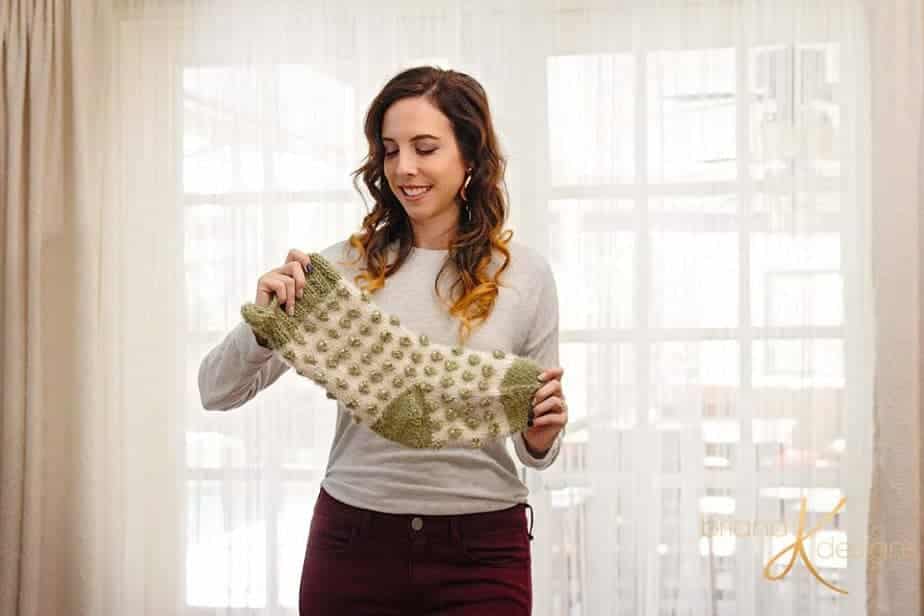 Polka Dot Stocking Knit Crochet Pattern by Briana K Designs