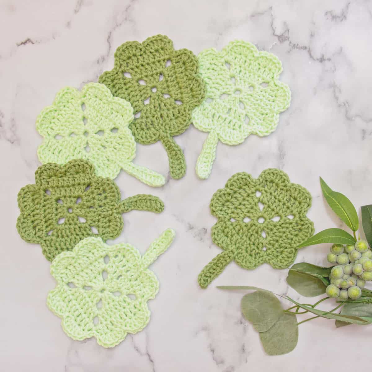 Shamrock Crochet Coaster Pattern | Quick And Cute Decor For St. Patrick's Day