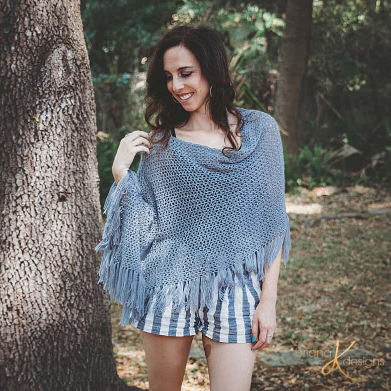 Crochet Beginner Lace Weight Poncho Pattern