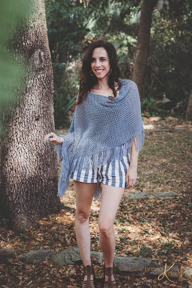 Crochet Beginner Lace Weight Poncho Pattern