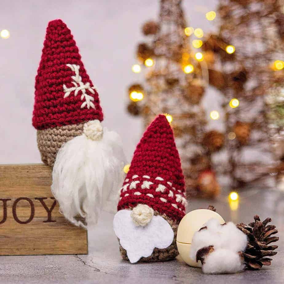 Crochet Gnome Pattern Gift Ornaments - Briana K Designs