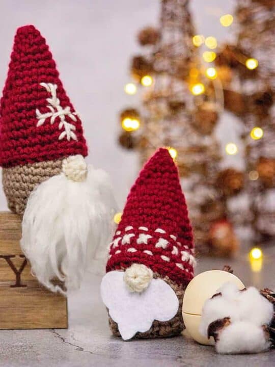 gnome santa ornament crochet pattern