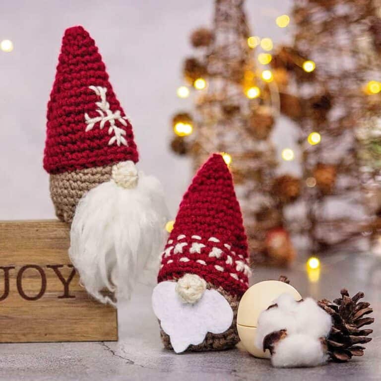Crochet Gnome Pattern Gift Ornaments