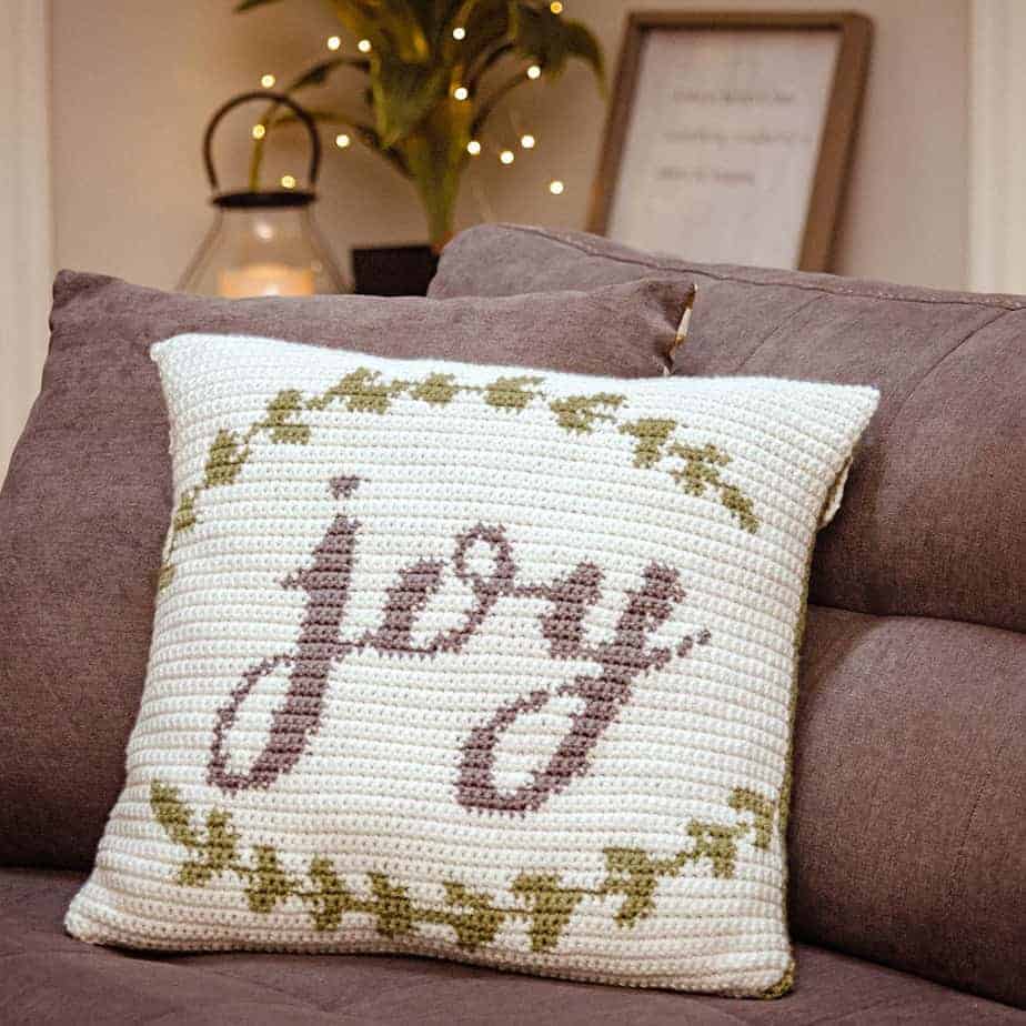 Joy Crochet Pillow Cover Pattern