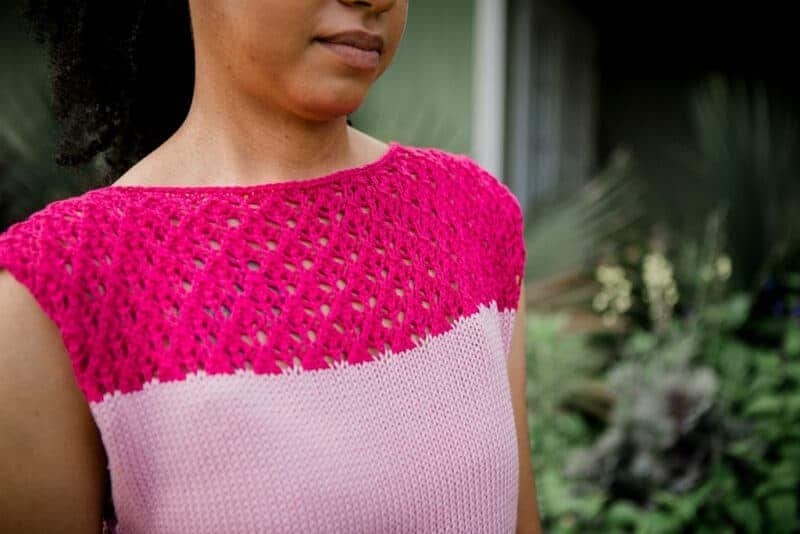 Summer crochet and knit top beginner