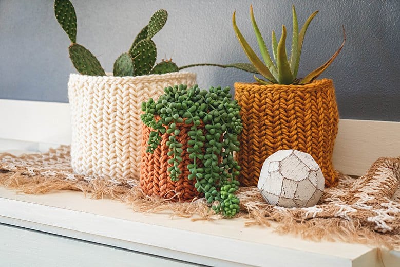 Crochet Herringbone Stitch Basket