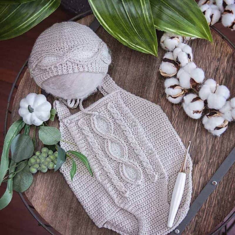 Eyelet Crochet Romper
