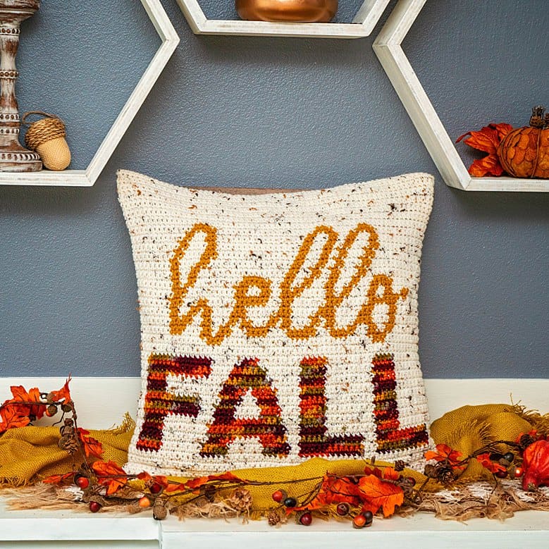 Hello Fall Crochet Pillow Pattern