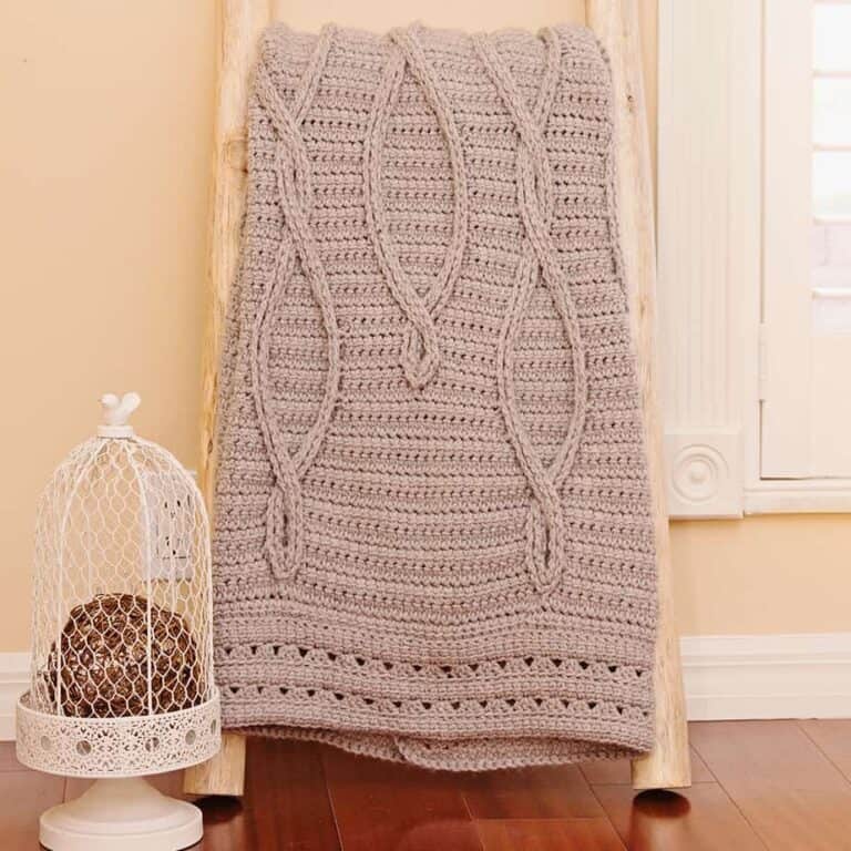 Unique Infinity Cable Crochet Blanket Pattern
