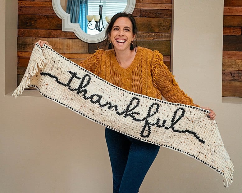 How to Crochet Table Runner for Thanksgiving