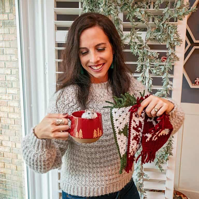 How to Crochet a Coaster / Mug Rug For Christmas Briana K Designs