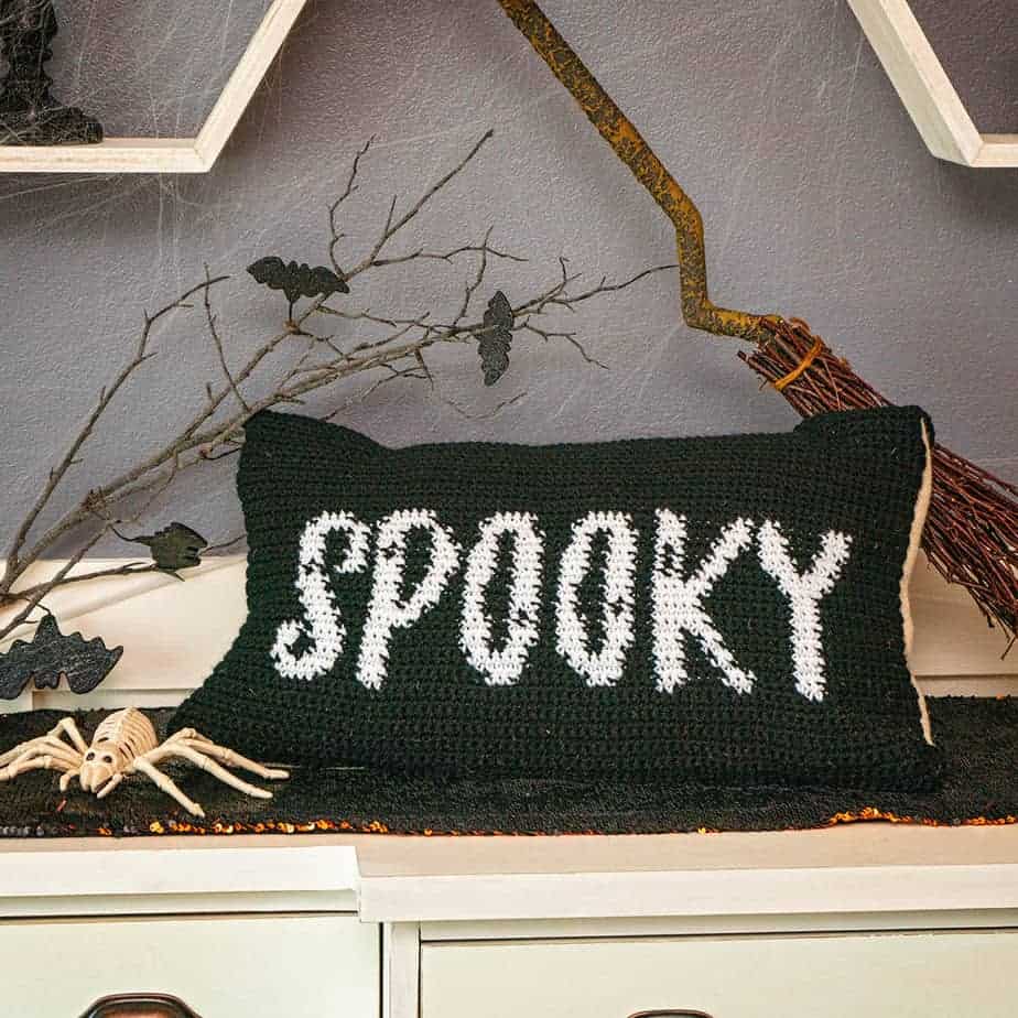 Craft A Spooky Halloween Crochet Pillow Free Pattern
