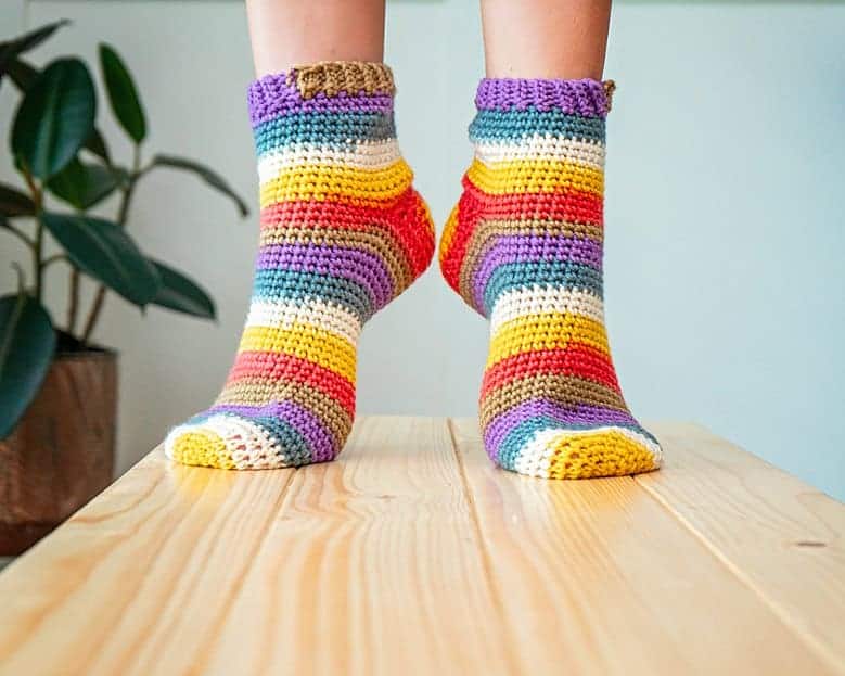 Felici Crochet Socks Free Beginner Pattern - Briana K Designs