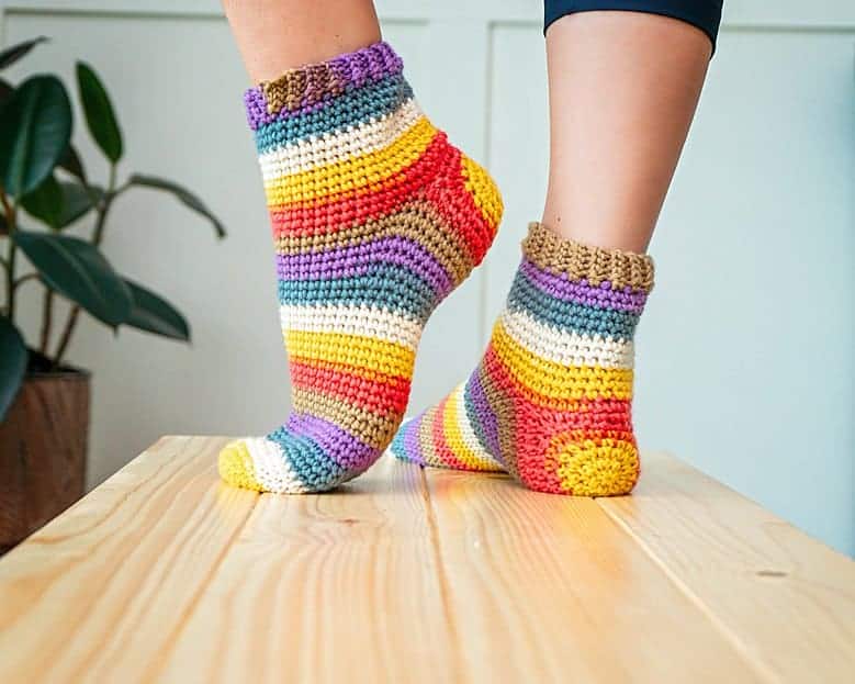 How to Crochet Socks and Customize Fit With Sizing Guides - Briana K Designs