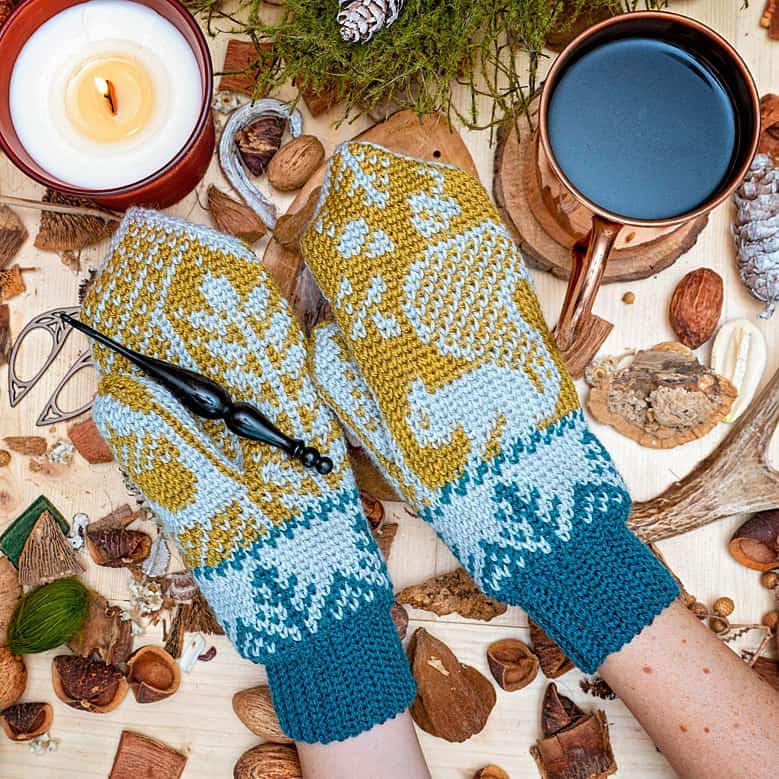 Honey Bee Fingerless Mittens Free Crochet Pattern - Briana K Designs