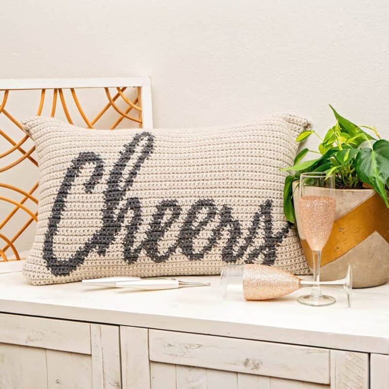 Cheers Crochet Pillow Pattern