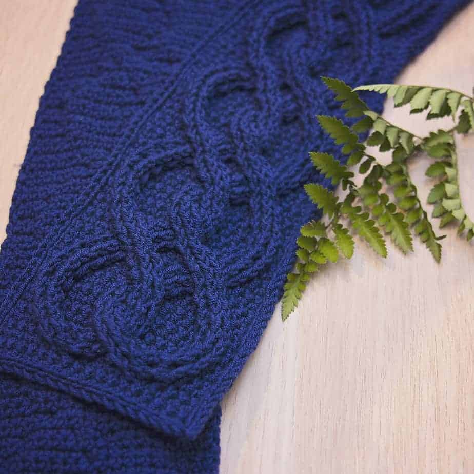 Infinity Crochet Winter Scarf Pattern With Popping Cables
