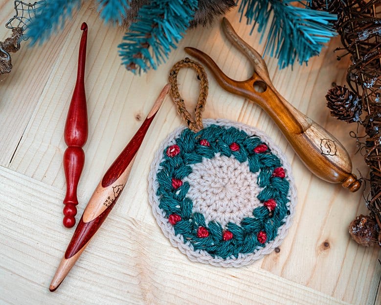 Wreath Ornament & Coaster Crochet Pattern