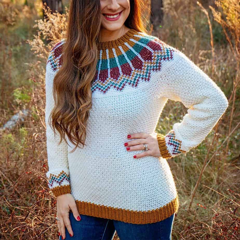 Experience the Magic of Colorwork Crochet with the Traveler Sweater
