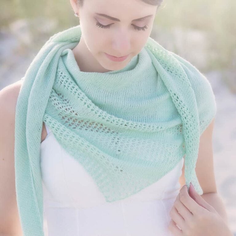Light Summer Shawl Wrap Knit Pattern